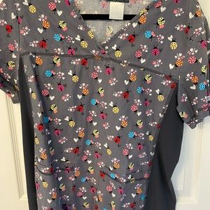 Large Cherokee Ladybug scrub top
